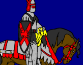 Desenho Cavaleiro a cavalo pintado por diogo reis