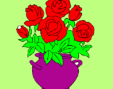 Desenho Jarro de flores pintado por ALINE SS