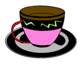 Desenho Taça de café pintado por eloah