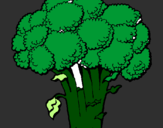 Desenho Brócolos pintado por helen
