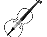 Desenho Violino pintado por miro
