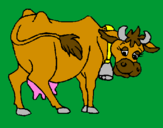 Desenho Vaca pintado por gy