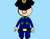 Desenho Agente de polícia pintado por Enzo