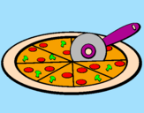 Desenho Pizza pintado por merylikele