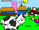 Desenho Vaca na quinta pintado por CAIO SALIM
