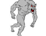 Desenho Homem lobo pintado por felipe