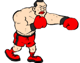 Desenho Boxeador pintado por joao