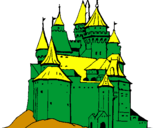 Desenho Castelo medieval pintado por silas