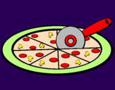 Desenho Pizza pintado por kaleb