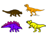 Desenho Dinossauros de terra pintado por edmundo