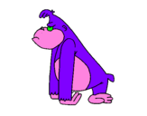 Desenho Macaco aborrecido pintado por Pedro