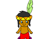 Desenho Pequeno índio pintado por taynah