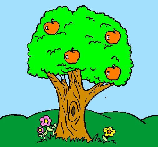 Desenho Macieira  pintado por D.Árvore 1