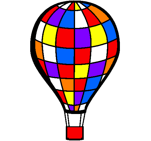 Desenho Balão de ar quente pintado por Livia