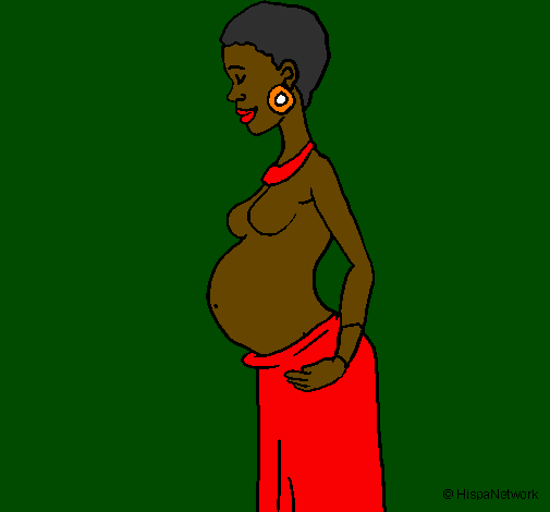 Desenho Mulher do Quénia pintado por africana