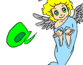 Desenho Anjo pintado por anjo