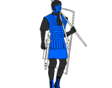 Desenho Soldado romano pintado por sub zero