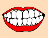 Desenho Boca e dentes pintado por gabriela  ferreira 