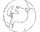 Desenho Planeta terra pintado por ke