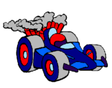 Desenho Carro de Fórmula 1 pintado por Lorenzo Fontes
