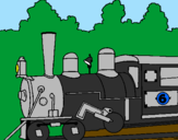 Desenho Locomotiva  pintado por daniela