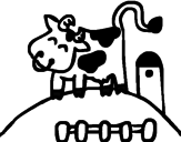 Desenho Vaca feliz pintado por maria