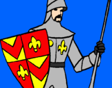 Desenho Cavaleiro da corte pintado por LEO