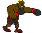Desenho Boxeador pintado por joão pedro