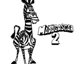 Desenho Madagascar 2 Marty pintado por martin