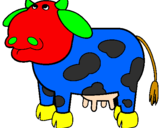 Desenho Vaca pensativa pintado por JULIO CESAR