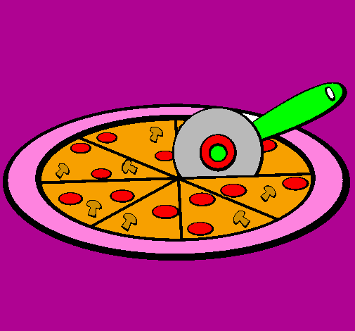Desenho Pizza pintado por ines matias