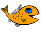 Desenho Peixe pintado por Peixe laranja