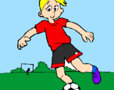 Desenho Jogar futebol pintado por Allan