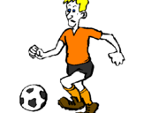 Desenho Jogador de futebol pintado por Fellipe Mululo