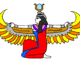 Desenho Isis pintado por aguia