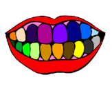 Desenho Boca e dentes pintado por yara 10