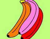 Desenho Plátanos pintado por marcela 8 anos