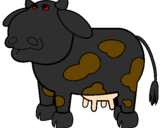 Desenho Vaca pensativa pintado por beatriz