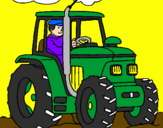Desenho Tractor em funcionamento pintado por lucas henrique 