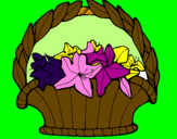 Desenho Cesta de flores 4 pintado por cesta de flores