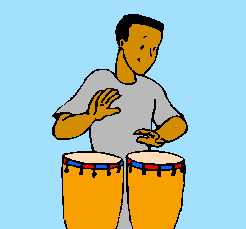 Desenho Percussionista pintado por lapercusion