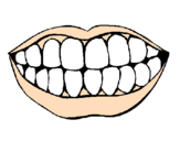 Desenho Boca e dentes pintado por simone