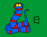 Desenho Serpente pintado por misto            