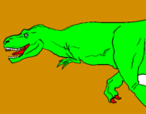 Desenho Tiranossaurus Rex pintado por camilly