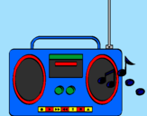 Desenho Radio cassette 2 pintado por Enzo