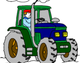 Desenho Tractor em funcionamento pintado por Gustavo