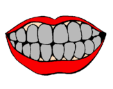 Desenho Boca e dentes pintado por g.pedro