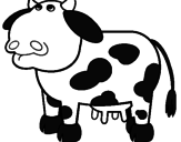 Desenho Vaca pensativa pintado por jaja