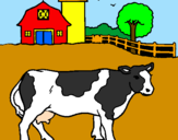 Desenho Vaca a pastar pintado por Jennifer 8 anos 