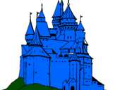 Desenho Castelo medieval pintado por igor